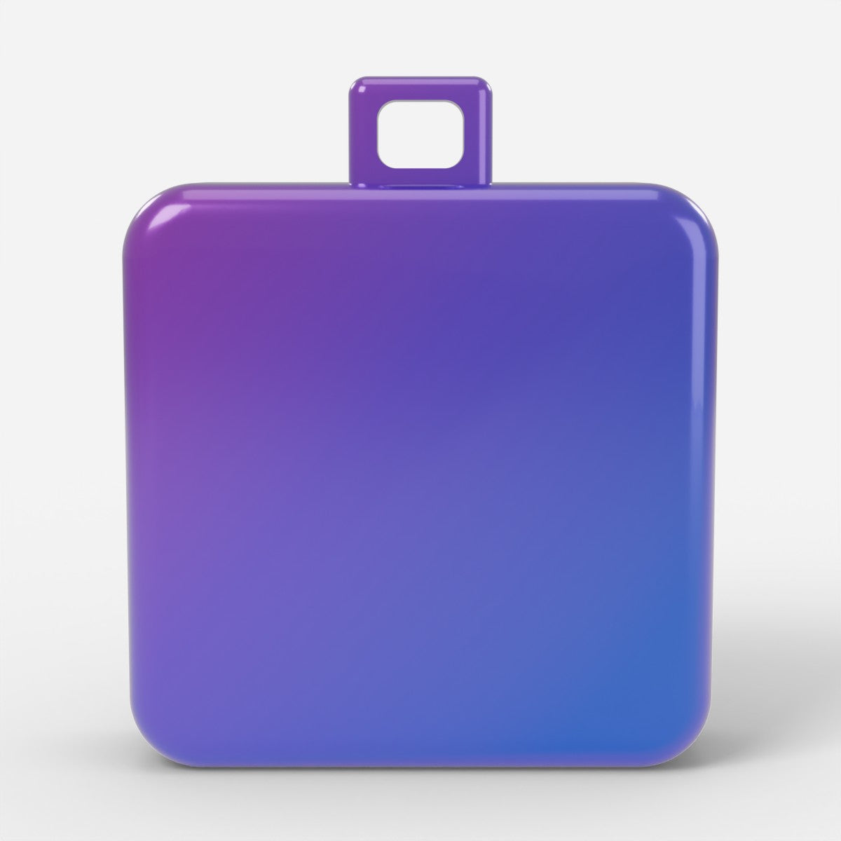 Allah colour-shift blue-purple resin frame, back view