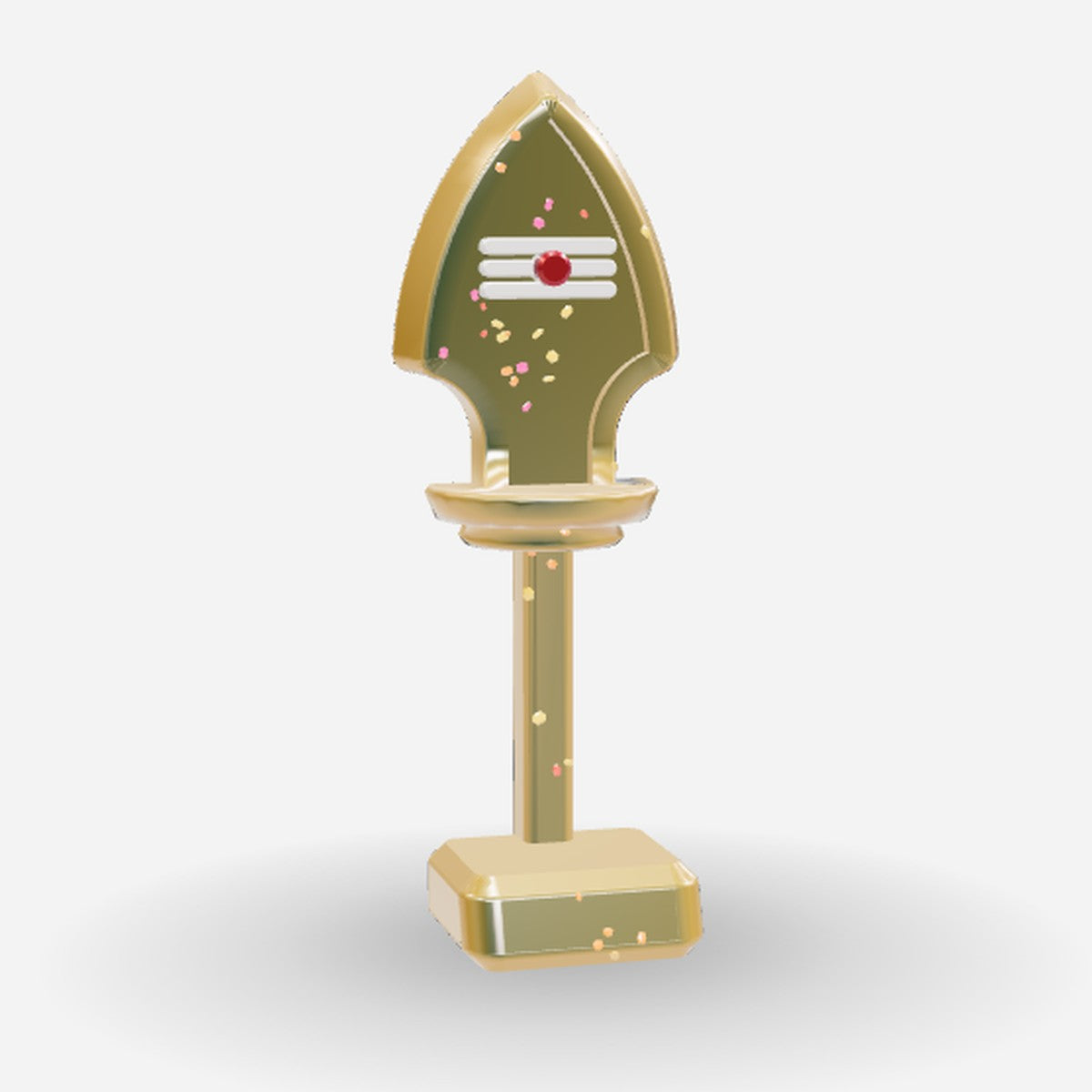 Build Your Own Vel: dark green-gold body with red opal inlay