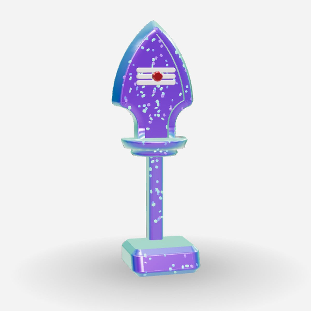 Build Your Own Vel: purple-blue-green colour-shift body with blue opal inlay